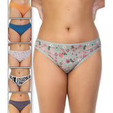 PACK OF 6 WOMEN SOFT COTTON STRETCH PRINTED BIKINI BRIEFS